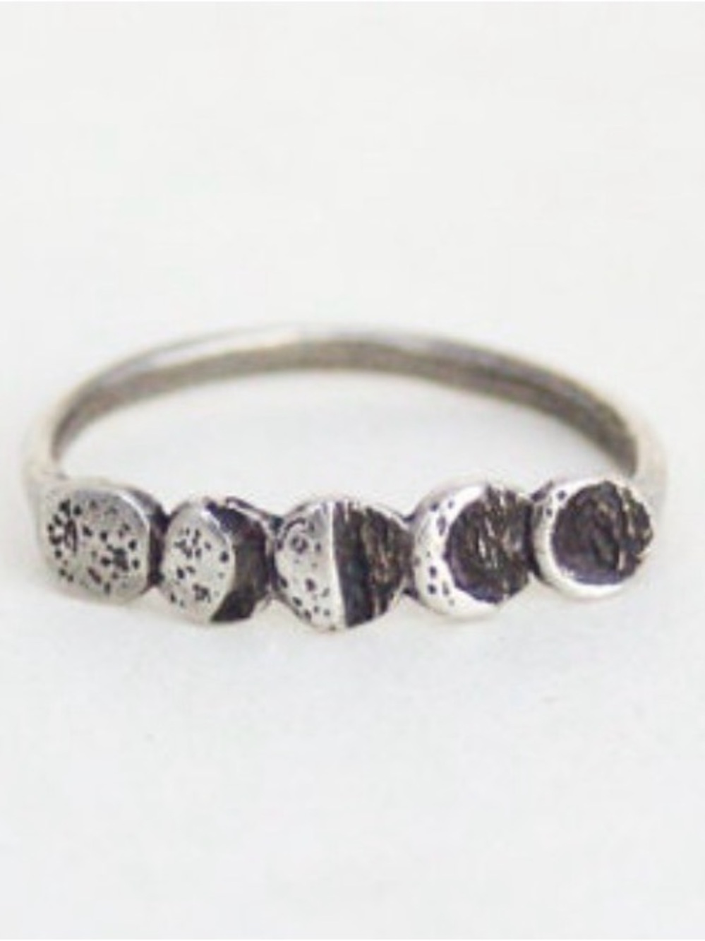 Sterling Silver Moon Phase Ring